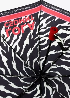 Best Paraguas pequeño automático print cebra| Lola Casademunt Animal Print|Paraguas