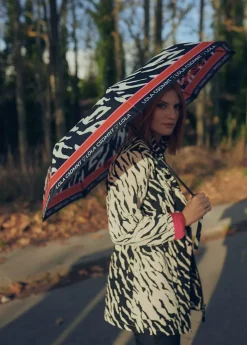 Best Paraguas pequeño automático print cebra| Lola Casademunt Animal Print|Paraguas