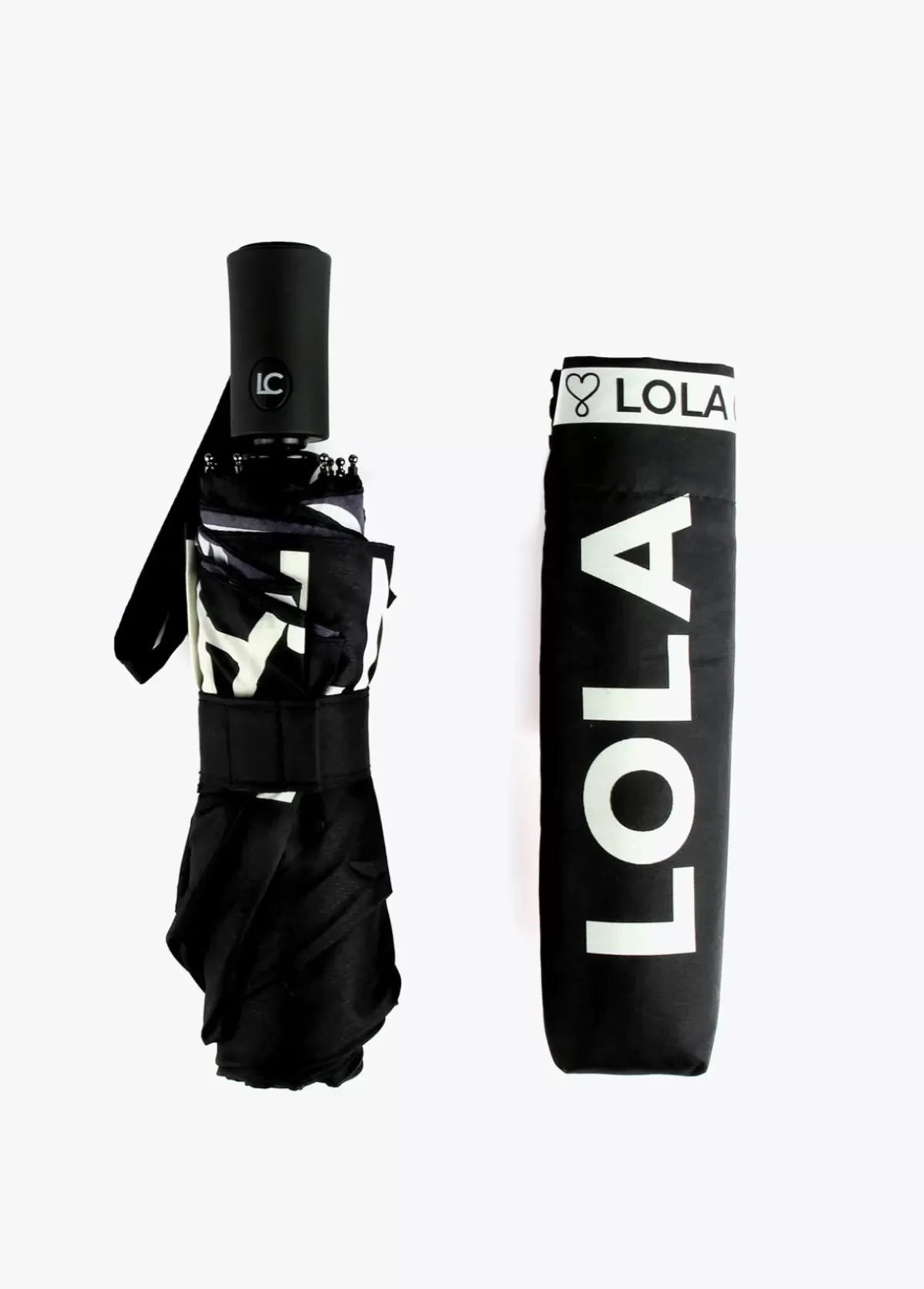 Online Paraguas pequeño automático logo | Complementos | Lola Casademunt Paraguas