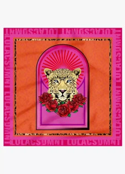 Hot Pañuelo leopardo y flores Animal Print|Bufandas Y Pañuelos