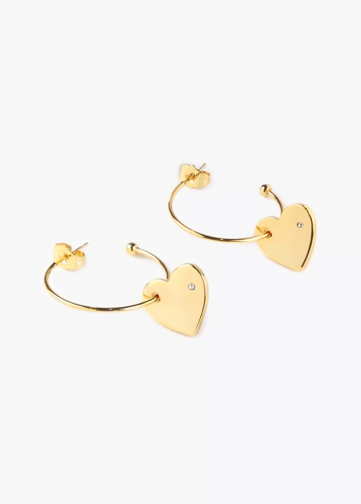 Outlet Pendientes aro con corazón Pendientes