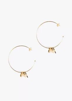 Pendientes aro y charms Pendientes