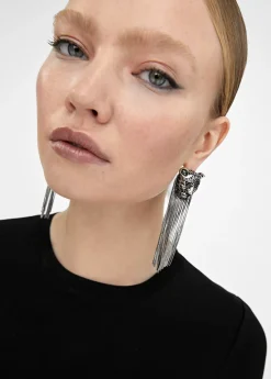 Sale Pendientes cabeza de leopardo Bisuteria