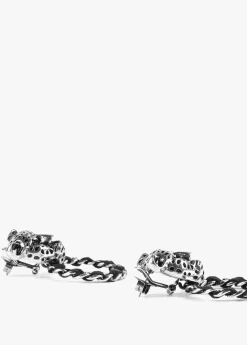 Pendientes cara leopardo y aro Bisuteria