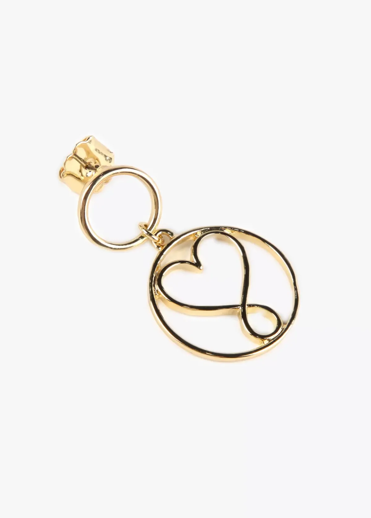 Discount Pendientes circulo y corazón infinito Pendientes