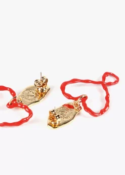 Sale Pendientes corazón lacado Bisuteria