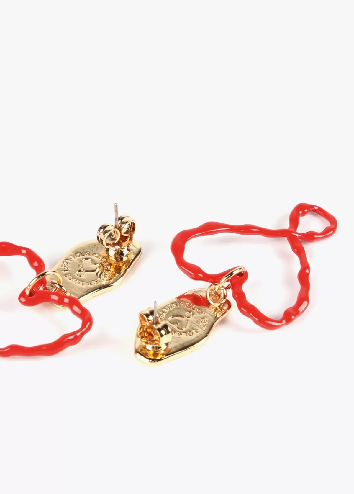 Sale Pendientes corazón lacado Bisuteria