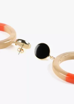 Outlet Pendientes de aro bicolor Bisuteria