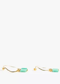 Sale Pendientes de aro con piedras naturales Bisuteria