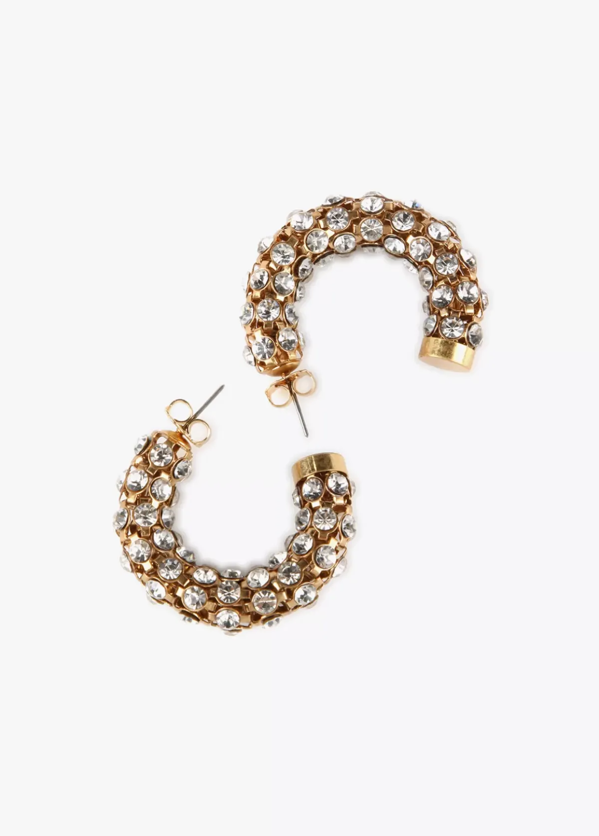 Online Pendientes de aro y cristales Pendientes