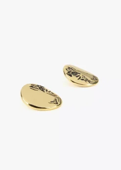 New Pendientes de botón dorados Pendientes