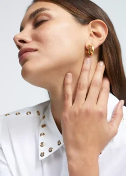 Discount Pendientes doble aro Pendientes