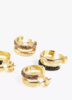 Discount Pendientes doble aro Pendientes