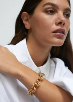 Hot Pulsera de cadena dorada Pulseras