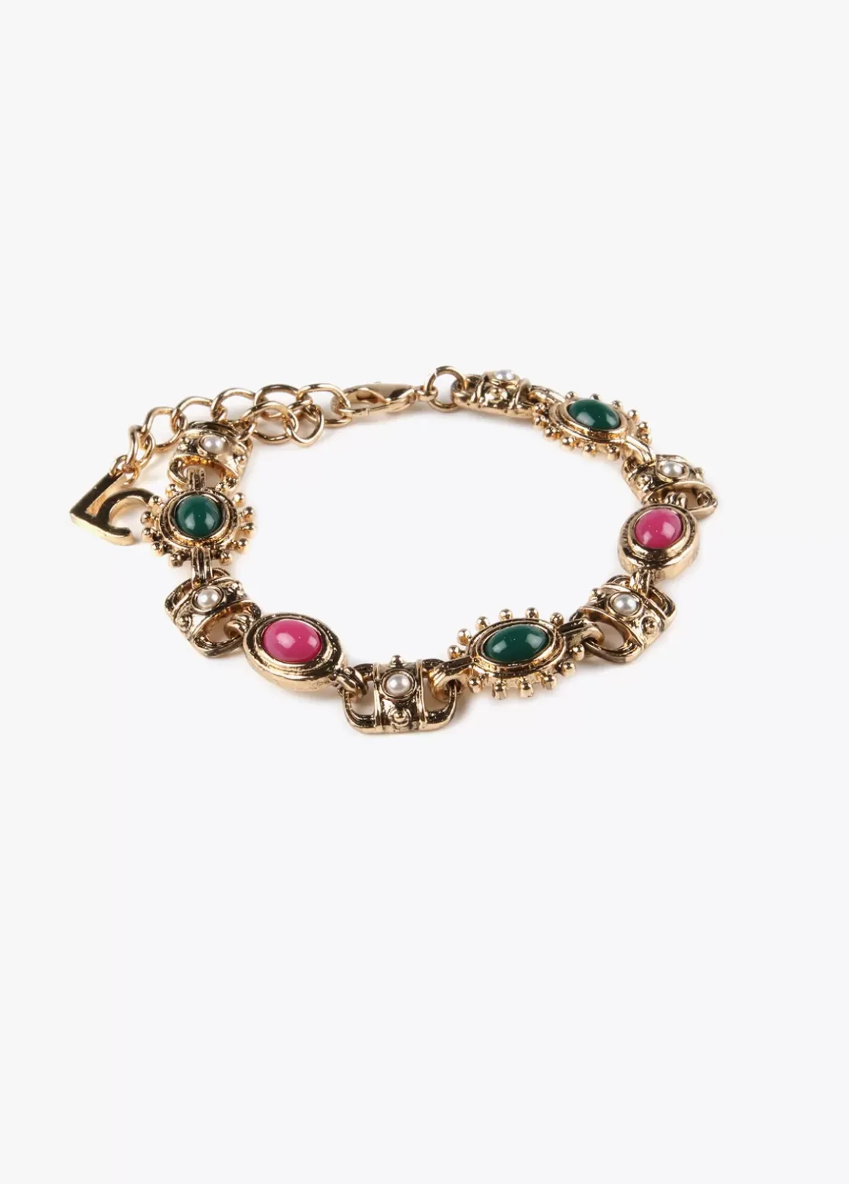 Discount Pulsera dorada multi piedras Pulseras