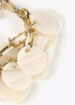 Best Pulsera dorada y nacarada Bisuteria