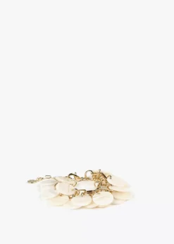 Best Pulsera dorada y nacarada Bisuteria