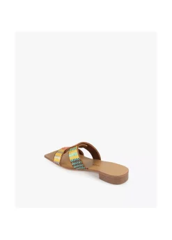 Best Sandalia plana efecto rafia multicolor Calzado