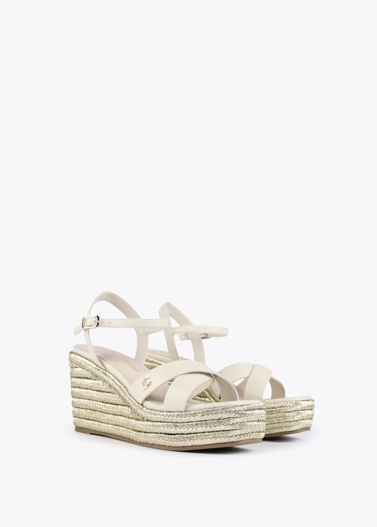 Best Sandalia tipo cuña metalizada Calzado