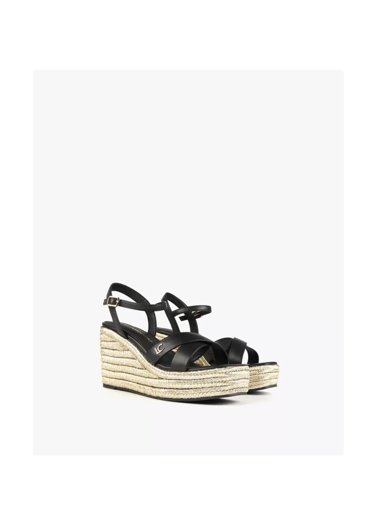 Sale Sandalia tipo cuña metalizada Calzado