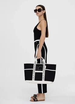 Outlet Shopper Canvas con asas logotipadas Bolsos