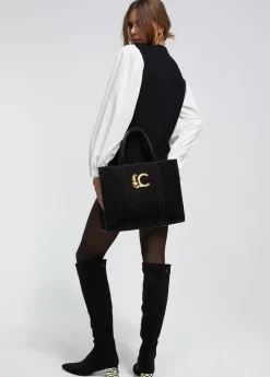 Discount Shopper efecto piel cocodrilo Bolsos Shopper|Bolsos De Hombro