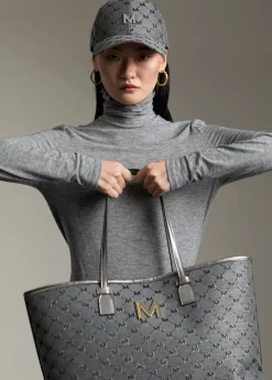 Online Shopper gris monograma Bolsos Shopper|Bolsos De Hombro