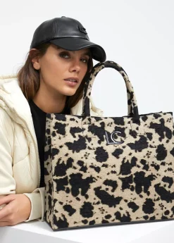 Online Shopper tejido animal Bolsos Shopper|Bolsos Grandes