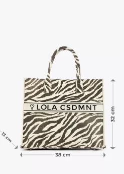 Discount Shopper tejido combinado zebra y leopard Bolsos