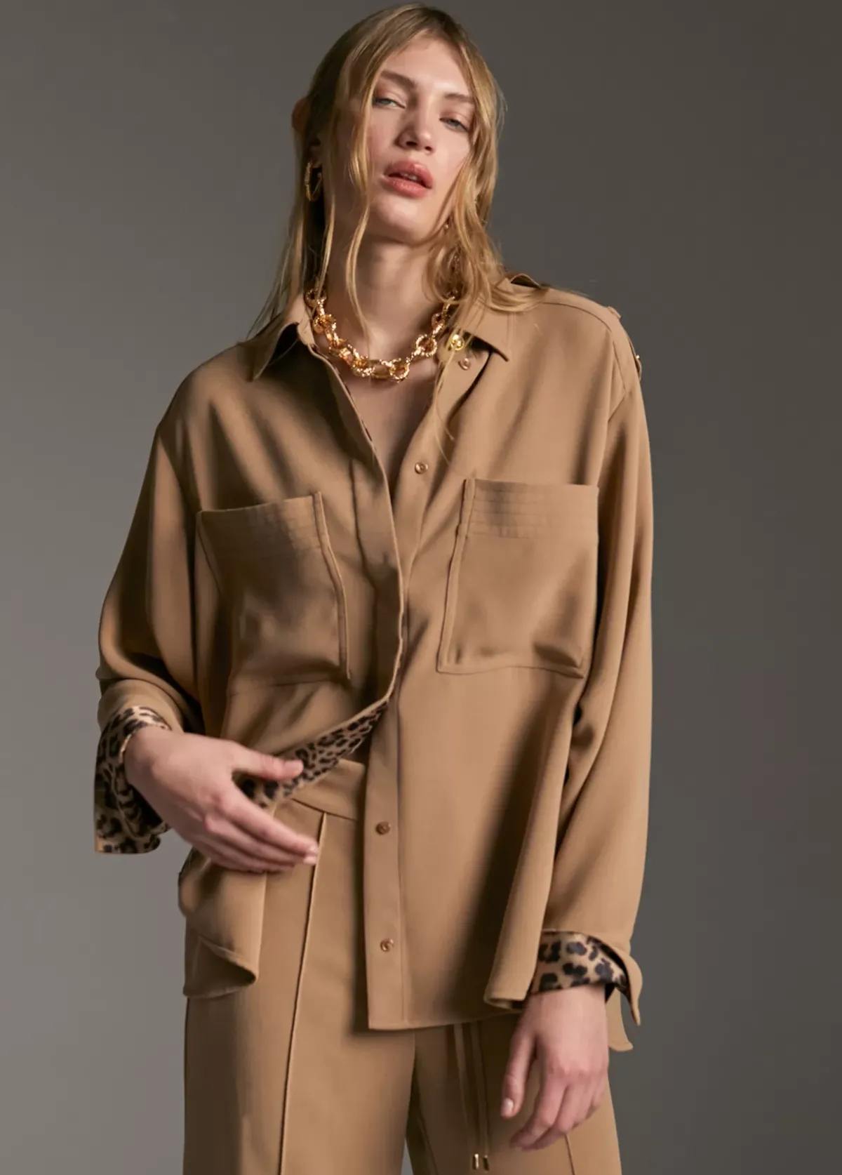 Clearance Sobre camisa bolsillos Camisas Y Blusas