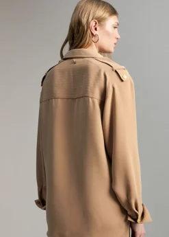 Clearance Sobre camisa bolsillos Camisas Y Blusas