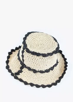 Sombrero efecto ráfia Accesorios|Baño