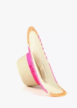 Clearance Sombrero efecto ráfia y bordados Accesorios|Baño