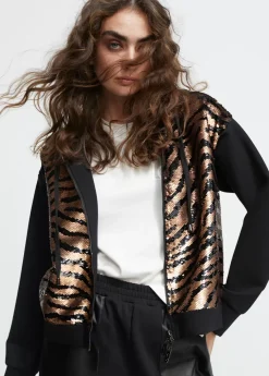 New Sudadera lentejuelas Animal Print|Sudaderas