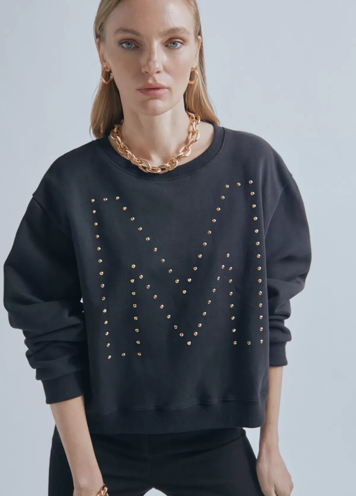Sudadera M detalle strass | Ropa | Lola Casademunt Sudaderas