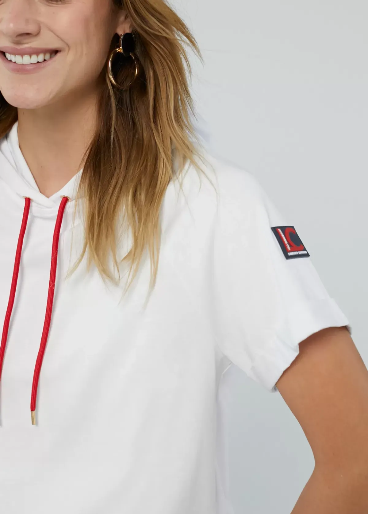 Best Sudadera manga corta blanca de algodón - Lola Casademunt Sudaderas