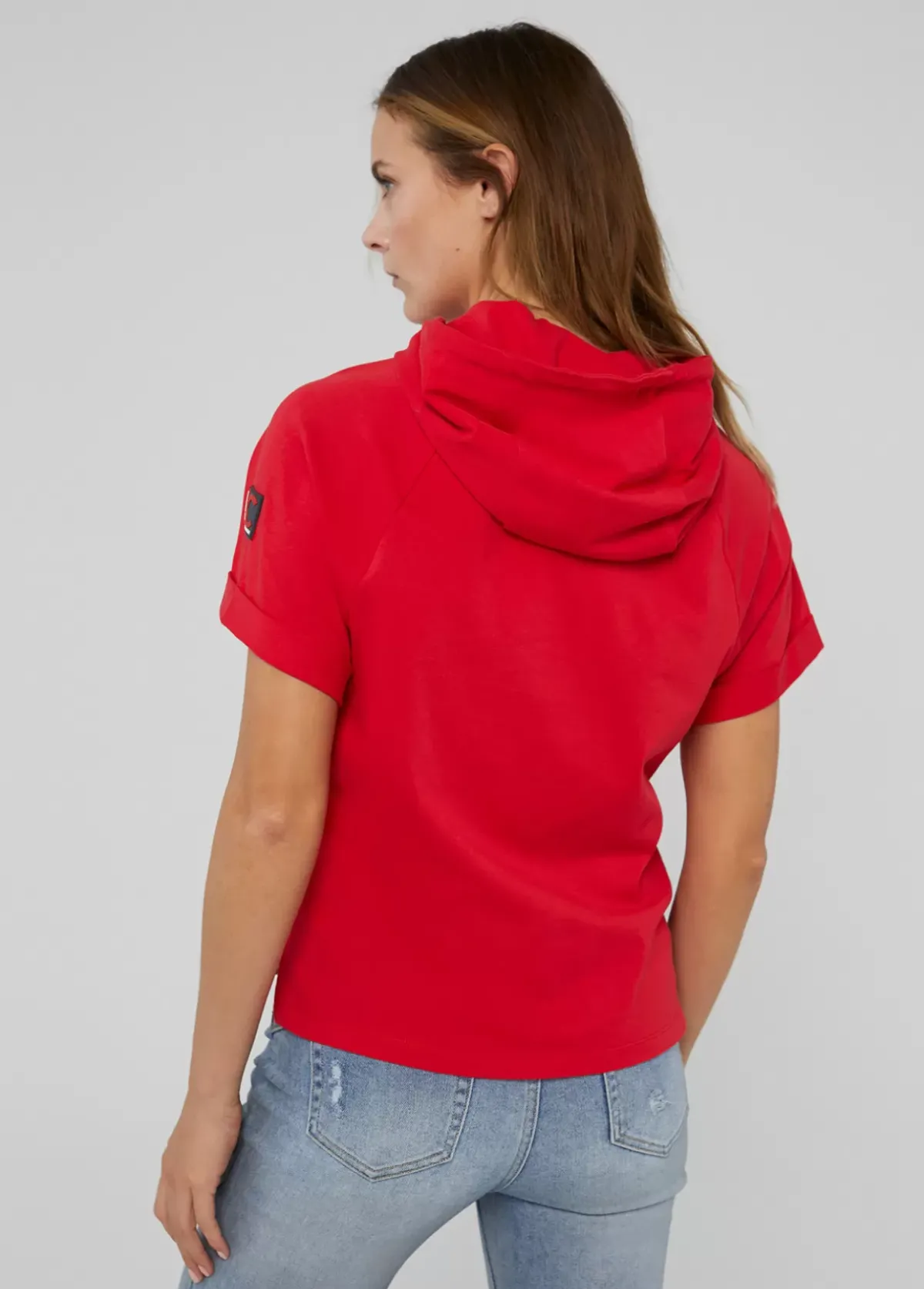 Outlet Sudadera manga corta roja de algodón 100% - Lola Casademunt Sudaderas