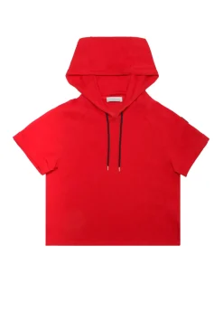 Outlet Sudadera manga corta roja de algodón 100% - Lola Casademunt Sudaderas