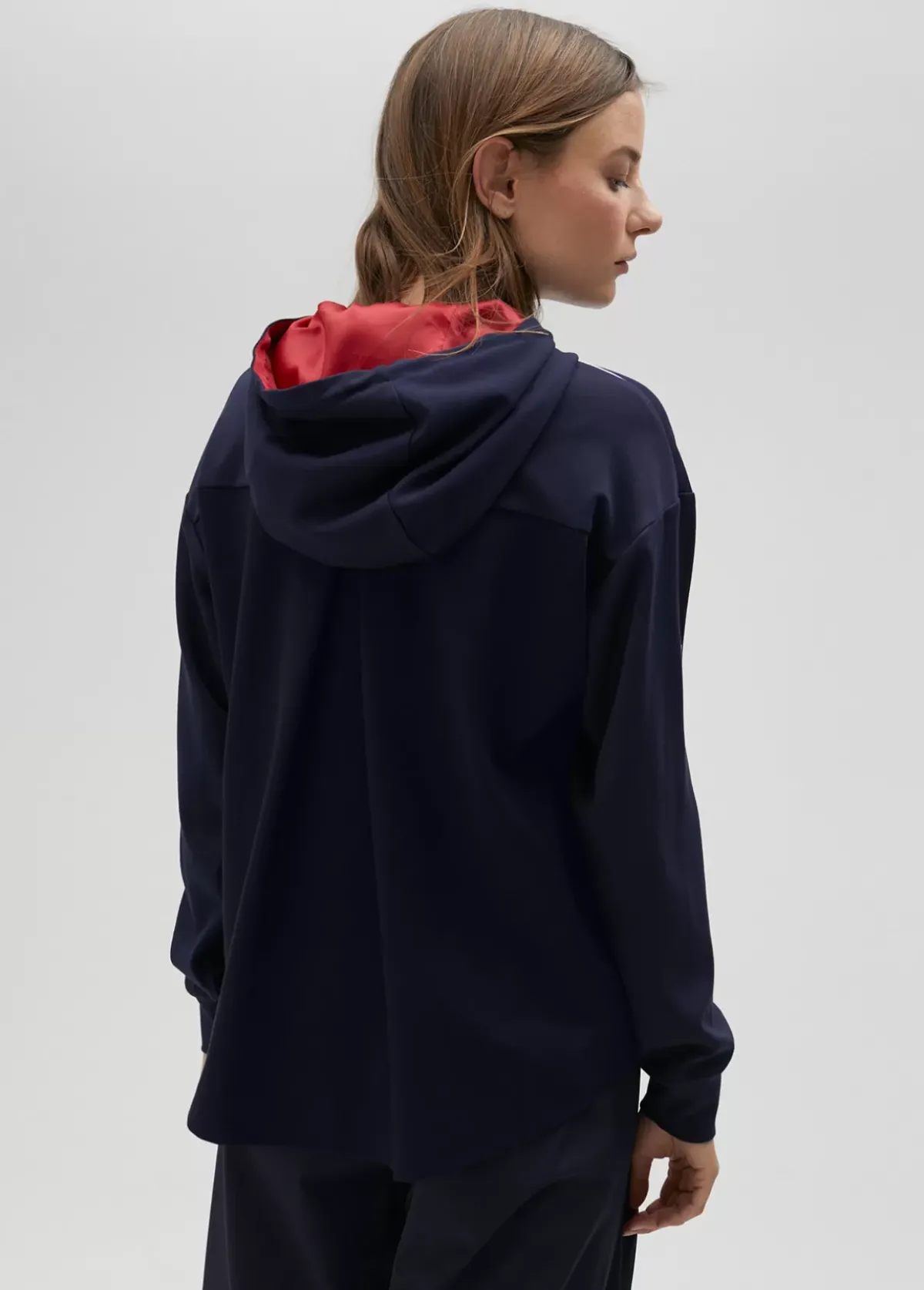 Outlet Sudadera rayas bicolor con cierre frontal - Lola Casademunt Sudaderas