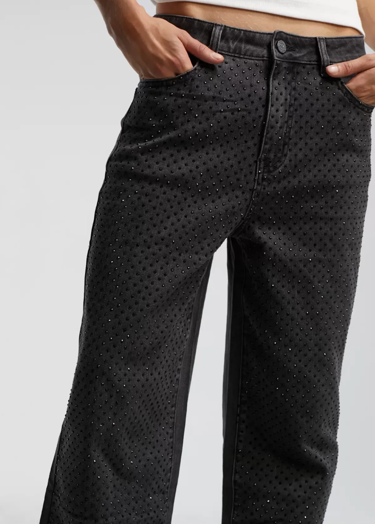 Hot Tejano detalle strass Pantalones
