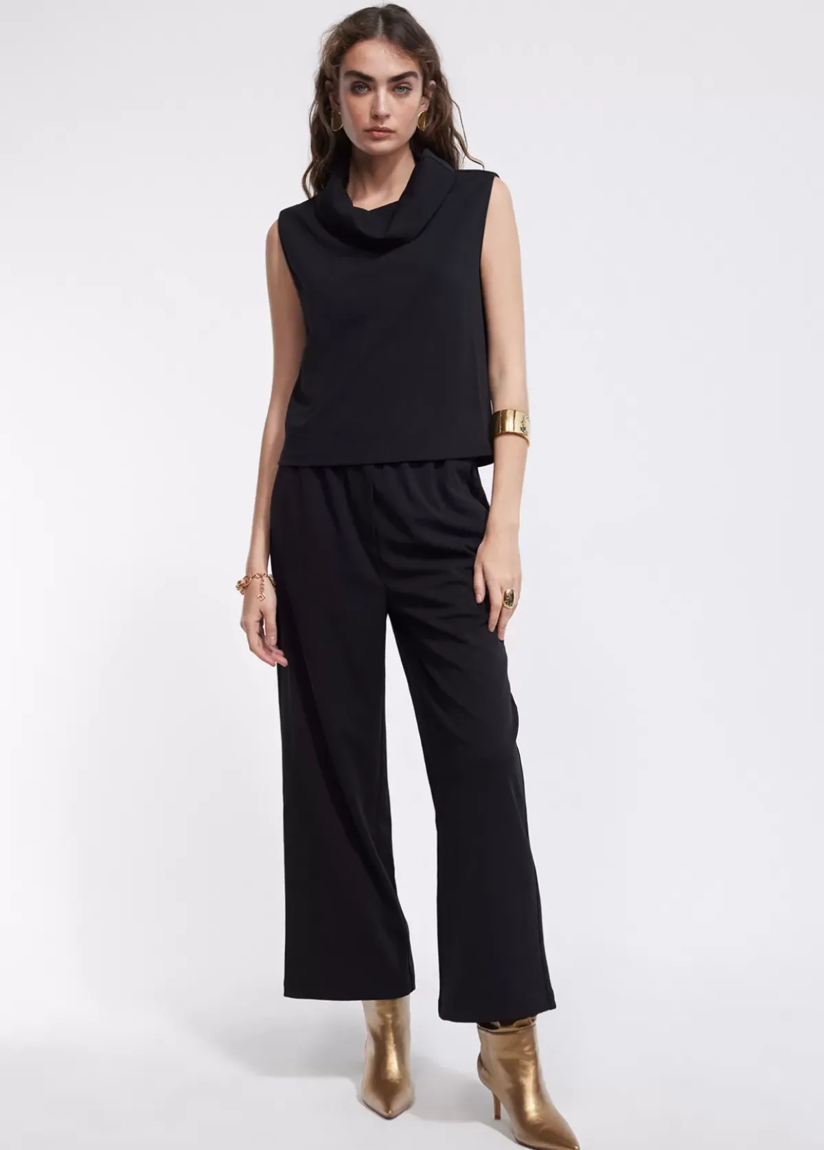 New Top cuello desbocado Camisetas Y Tops