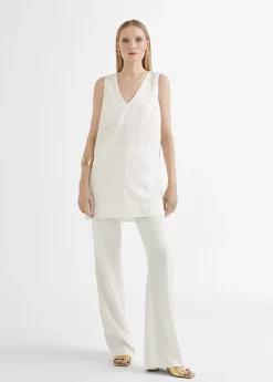 Discount Top largo con aberturas Camisetas Y Tops|Camisas Y Blusas