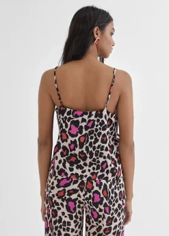 New Top lencero estampado animal Camisetas Y Tops