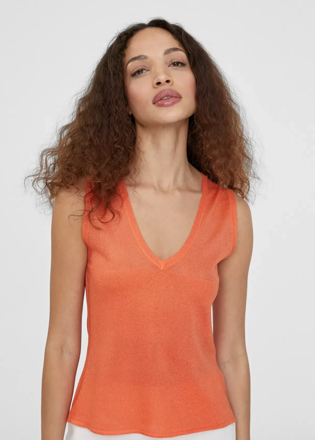 Best Top punto color liso Camisetas Y Tops|Punto