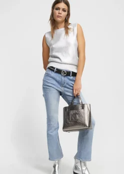 Online Top punto laminado Camisetas Y Tops|Punto