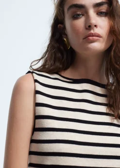 Top punto rayas Camisetas Y Tops|Punto