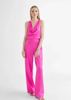 Clearance Top satinado con drapeado Camisetas Y Tops