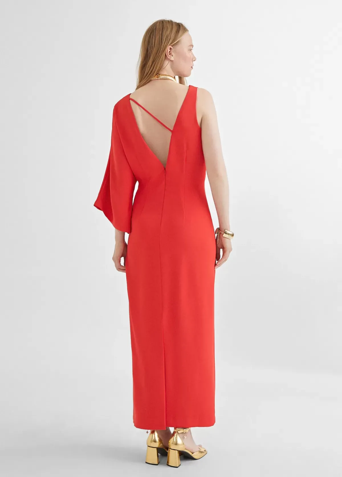 Best Vestido asimétrico manga Vestidos Y Faldas