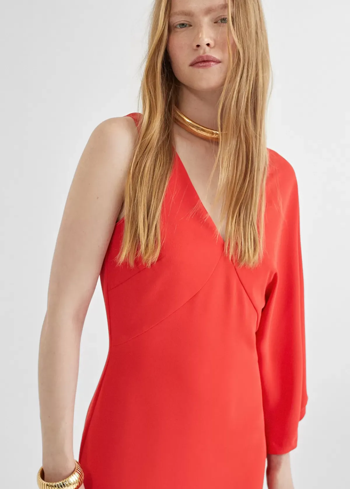 Best Vestido asimétrico manga Vestidos Y Faldas