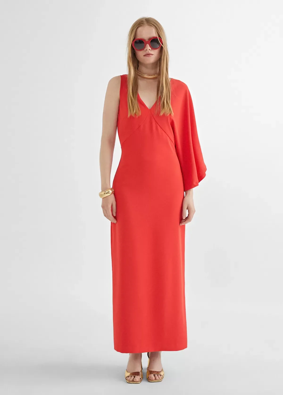 Best Vestido asimétrico manga Vestidos Y Faldas